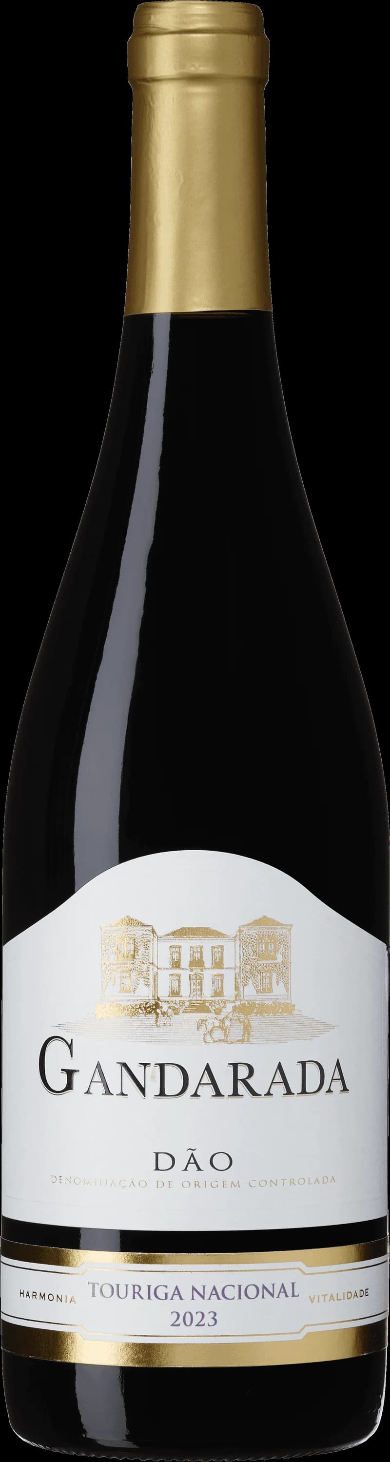 Flaska med rött vin från Gandarada