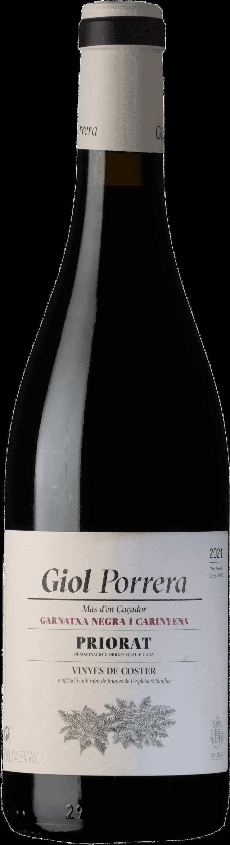 Flaska rött vin från Garnatxa Negra och Carinyena-druvor