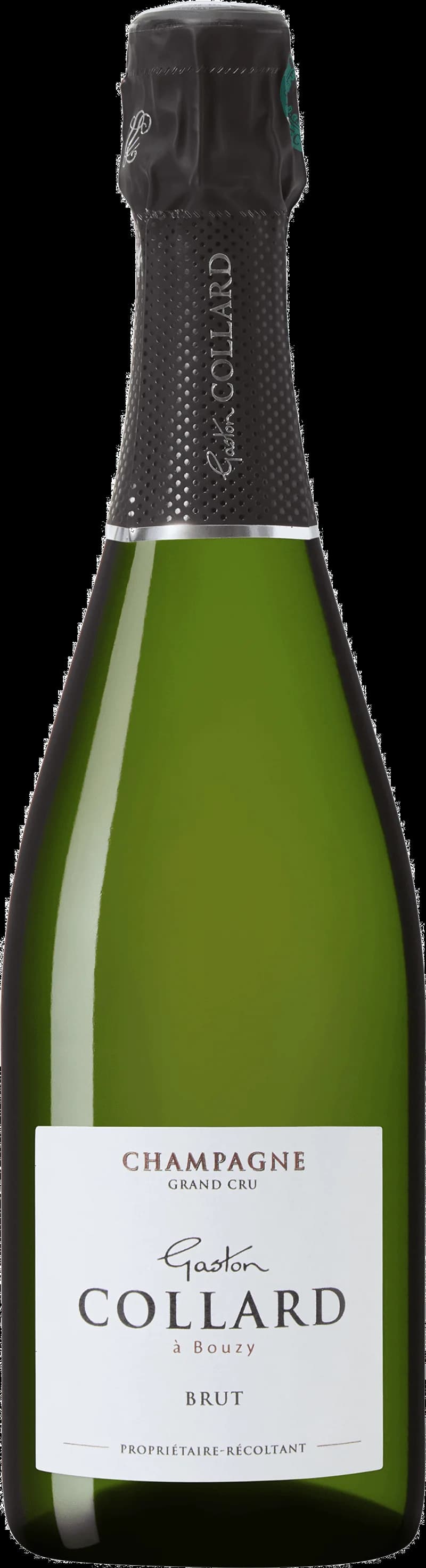 Flaska och glas med Gaston Collard mousserande vin.