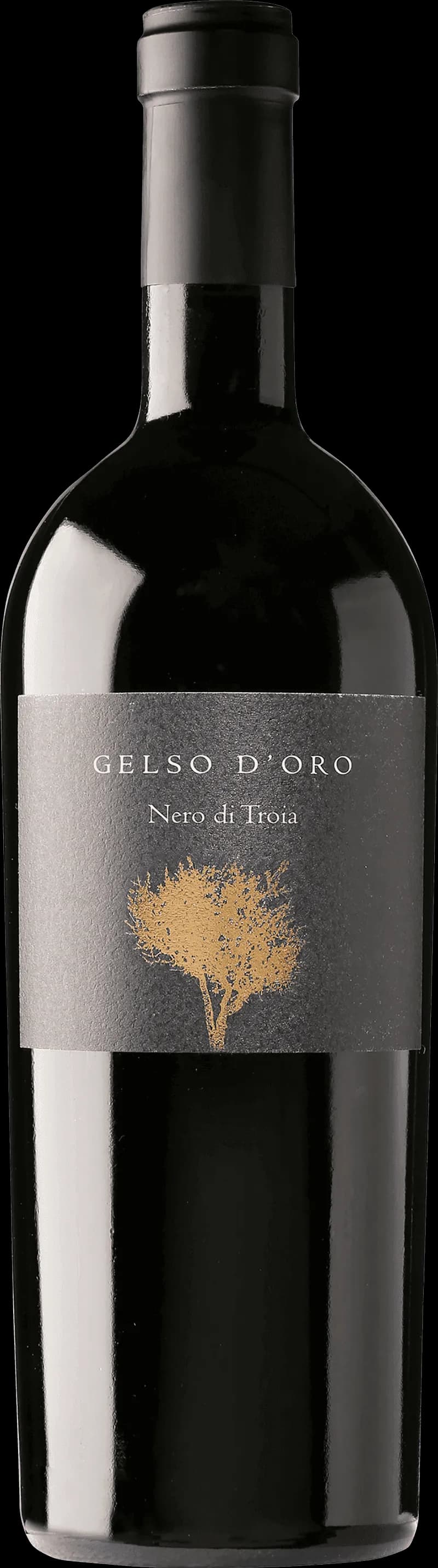 Flaska av rött vin från Gelso d'Oro