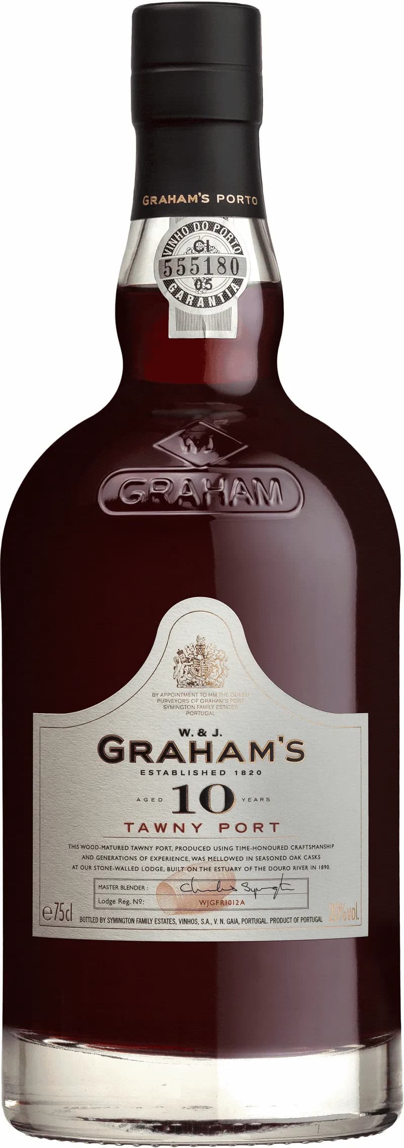 Graham's starkvin i en elegant flaska med etikett.