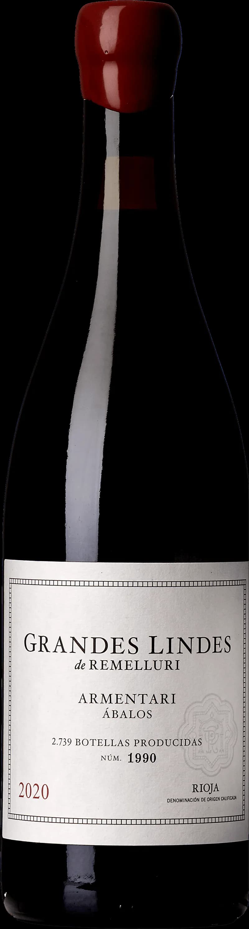 Flaska av rött vin Grandes Lindes de Remelluri Ábalos från Rioja