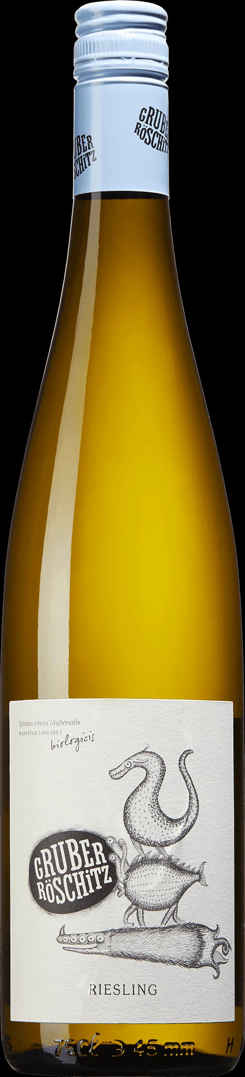 Flaska av vitt vin från Gruber Roschitz