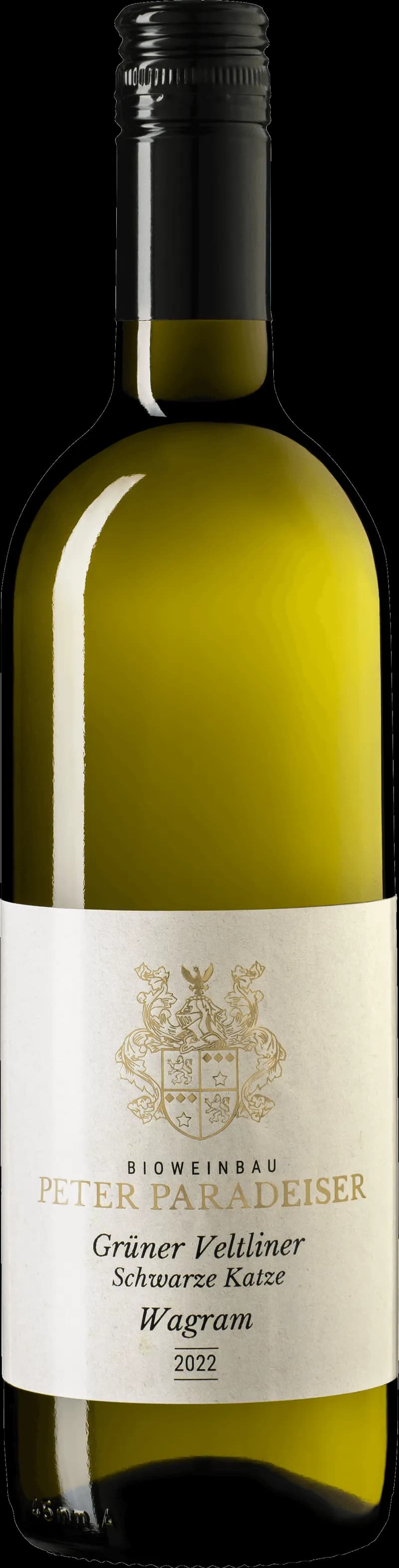 Ett glas grüner veltliner vitt vin på ett bord.