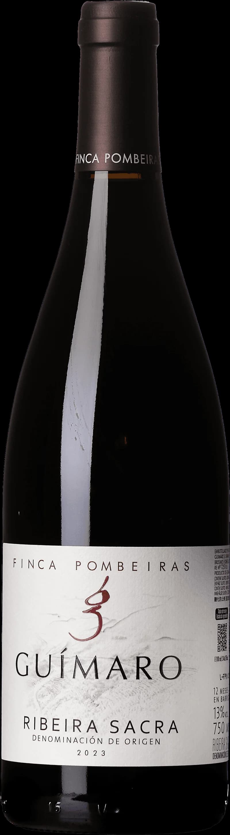Flaska av rött vin från Gu Maró