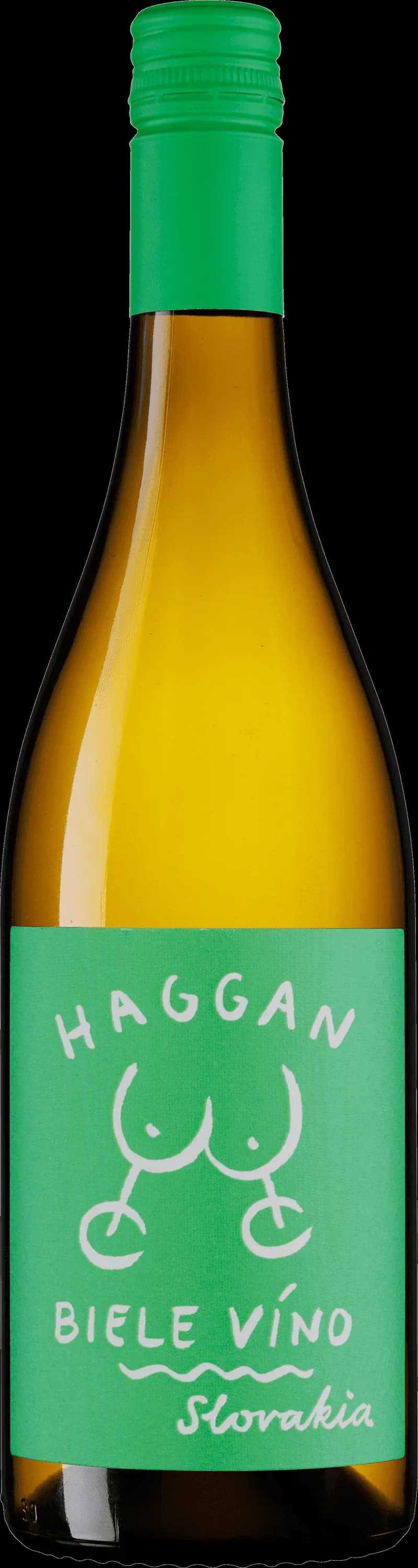 Flaska med vitt vin från Haggan