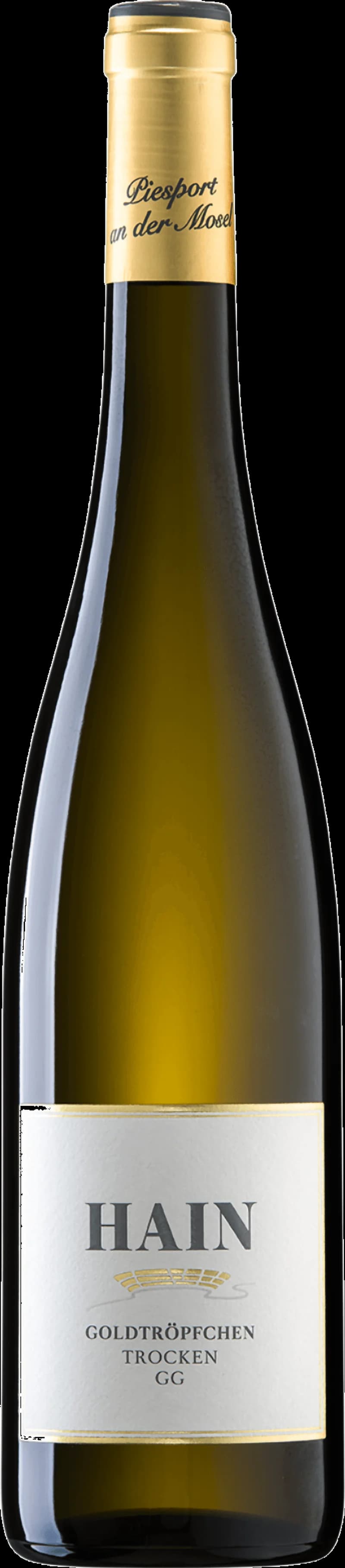 Flaska med vitt vin från Hain