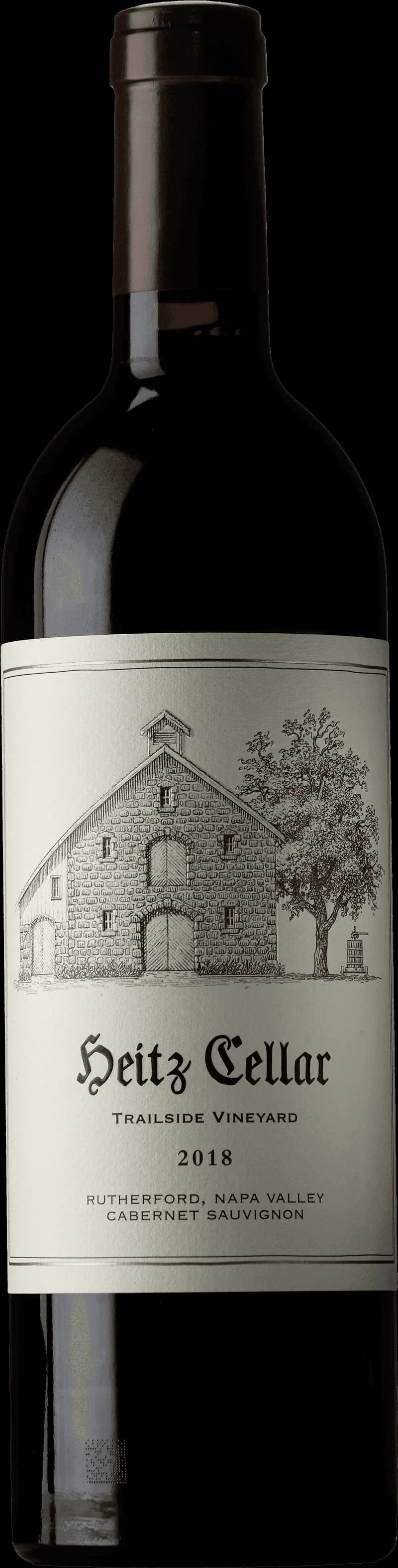 Flaska av rött vin från Heitz Cellar