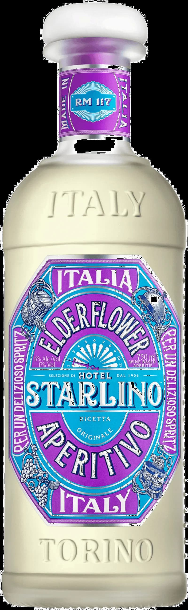 Hotel Starlino aperitifer uppställda på en bar.
