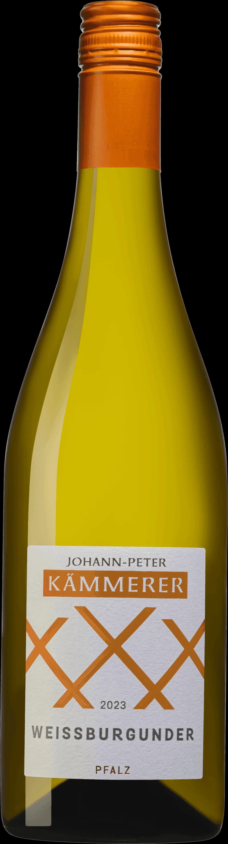 Flaska av J.P. Kammerer vitt vin på bordet.