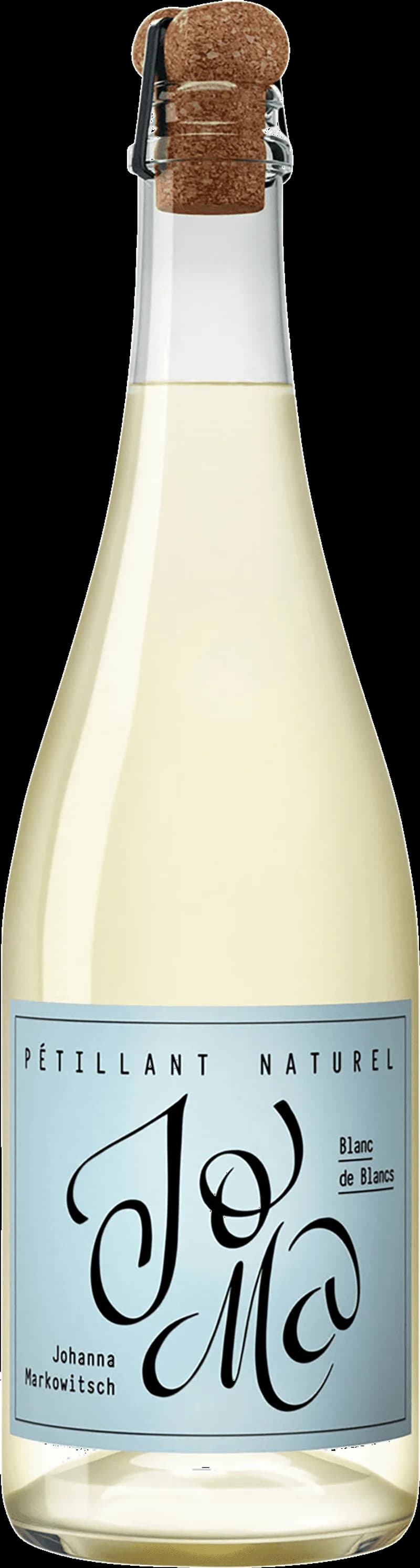Flaska av Joma mousserande vin med etikett