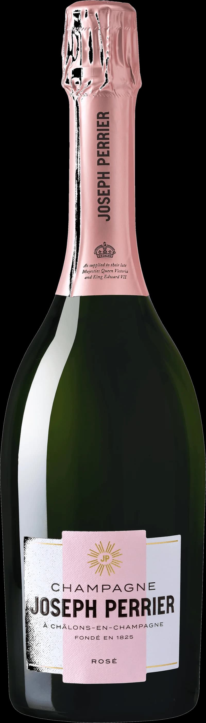 Flaska Joseph Perrier champagne med etikett