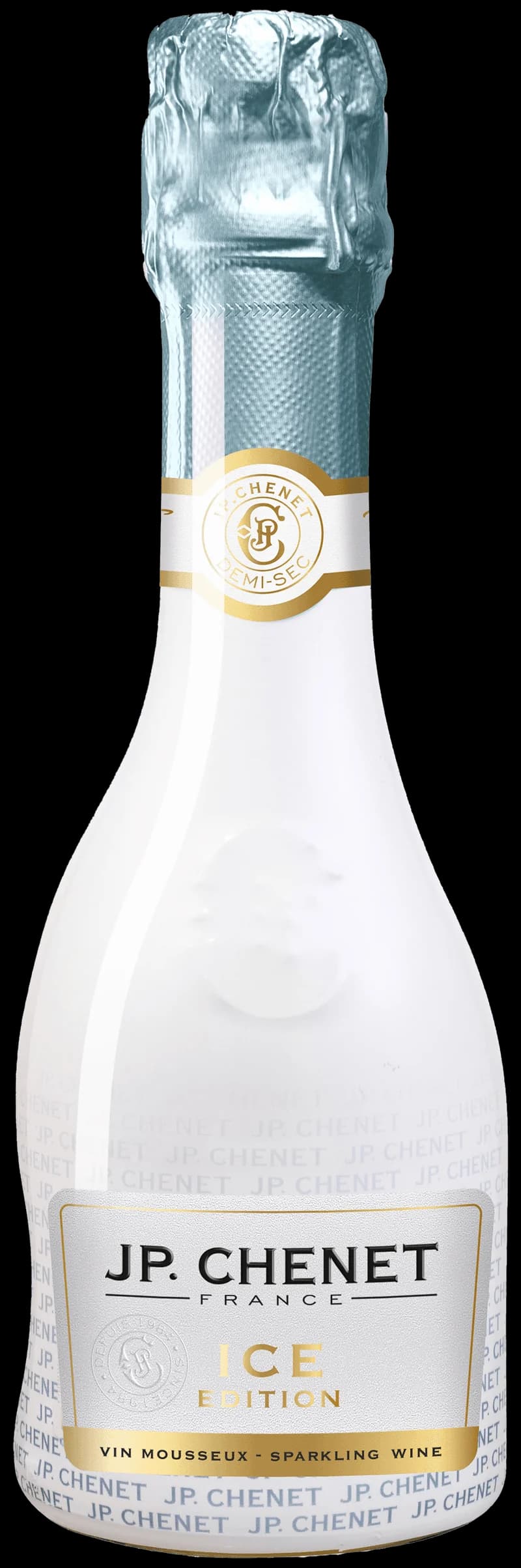 Flaska JP Chenet mousserande vin på vit bakgrund
