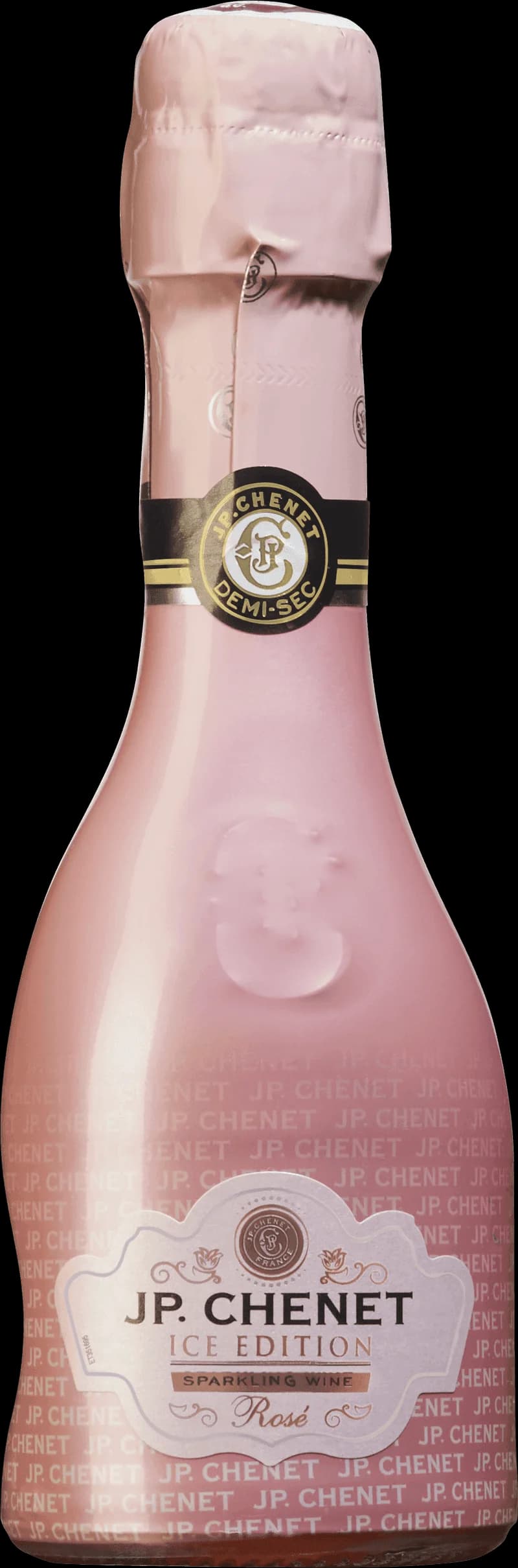 Flaska JP Chenet mousserande vin mot ljus bakgrund