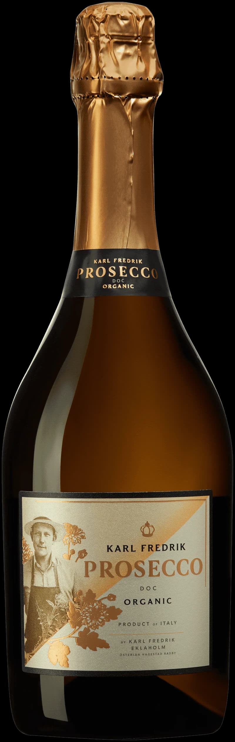 Karl Fredrik mousserande vin i ett elegant glas