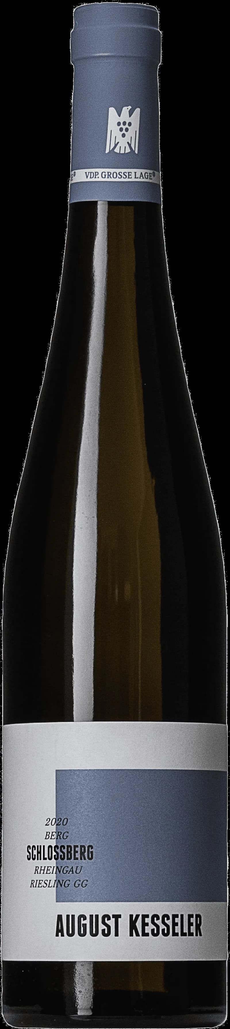 Flaska av Kesseler vitt vin mot en ljus bakgrund.