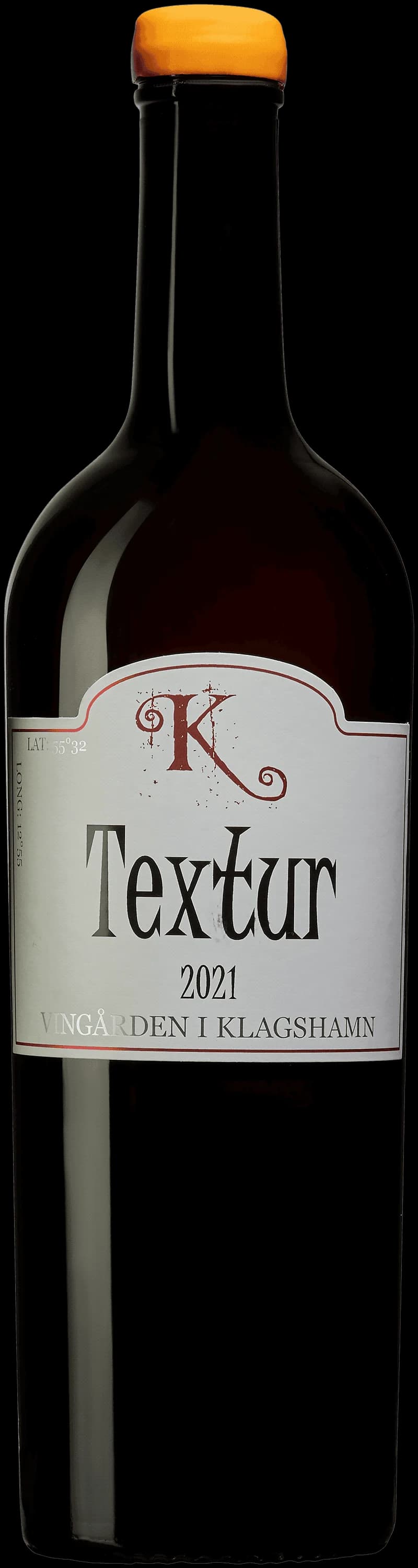 Närbild på vitt vin med textur från Klagshamn