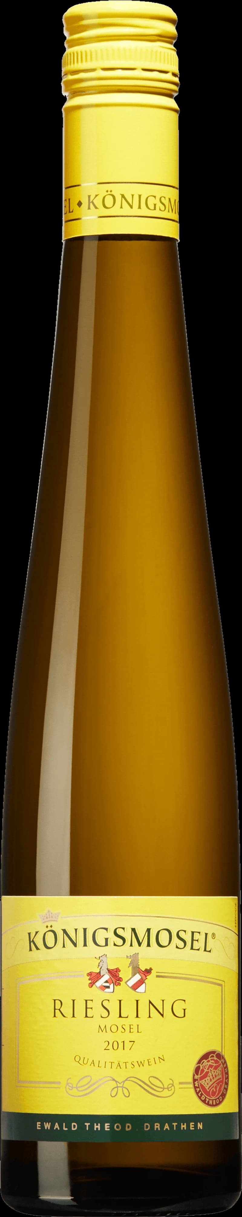 Flaska av Königsmosel vitt vin på en bordduk