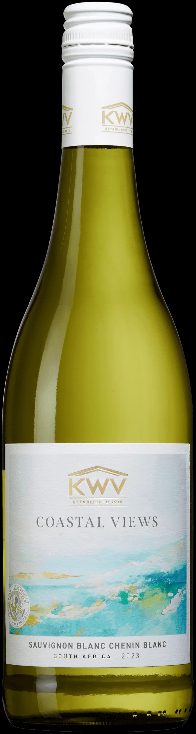 Flaska av KWV vitt vin från 221901