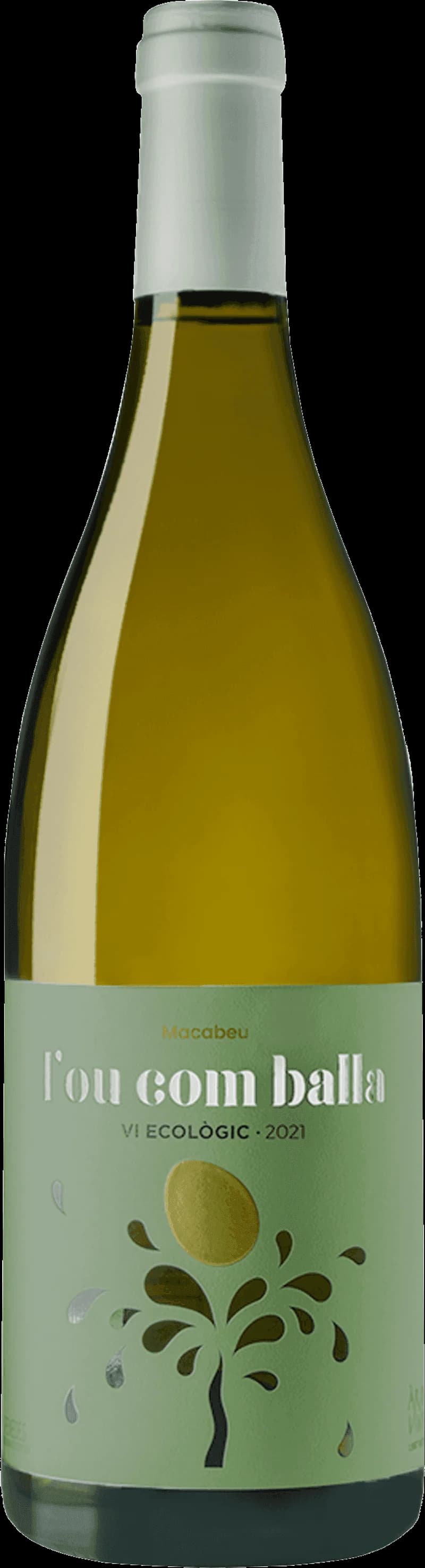 Flaska med vitt vin från L'ou com balla
