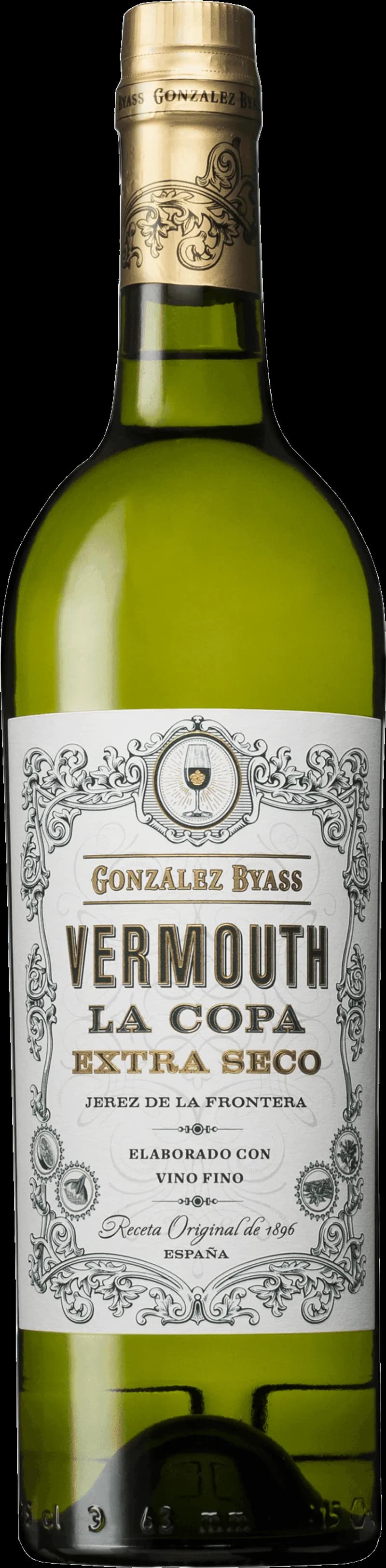La Copa Vermouth i ett elegant glas med is och en apelsinskiva.