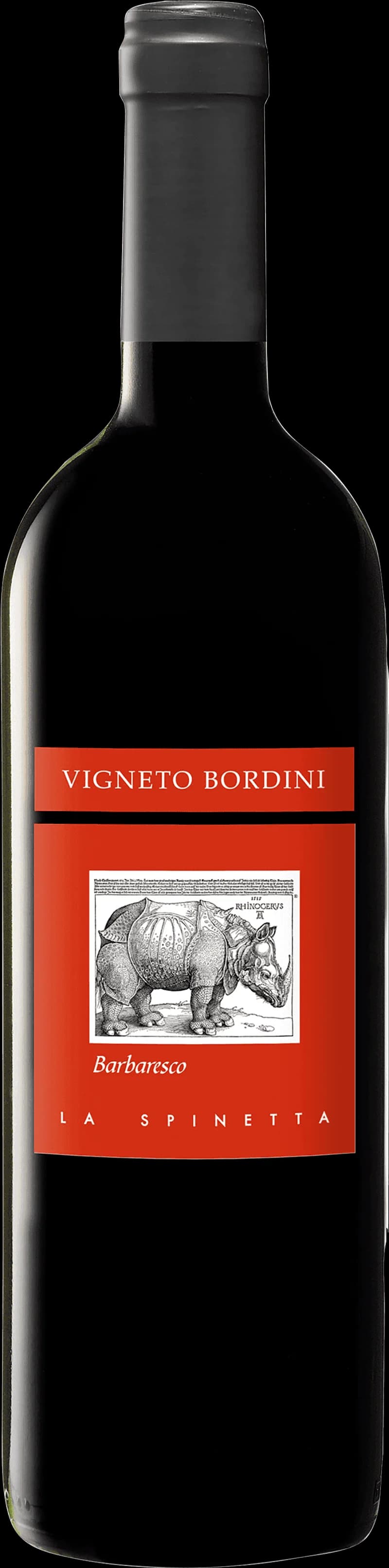 Flaska av rött vin från La Spinetta