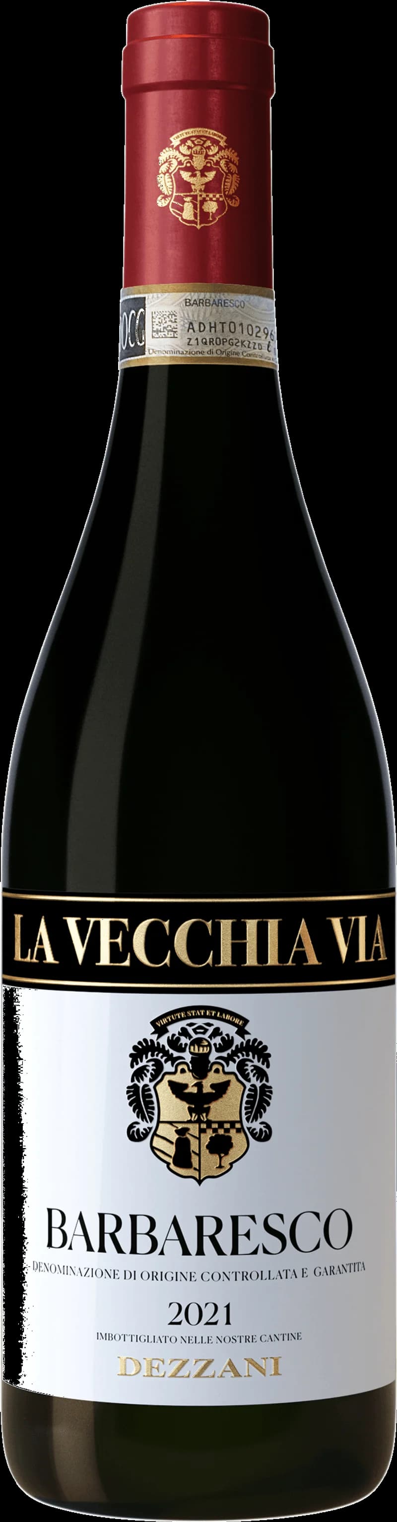 Flaska av rött vin från La Vecchia Via