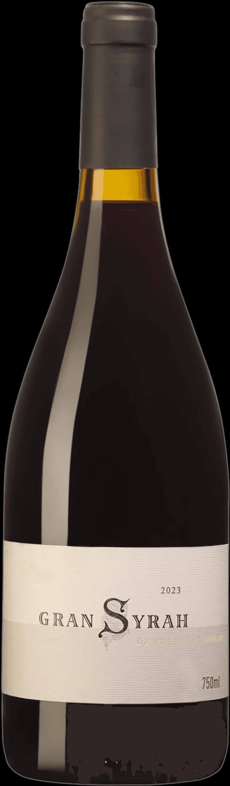 Flaska och glas med rött vin från Las Moras