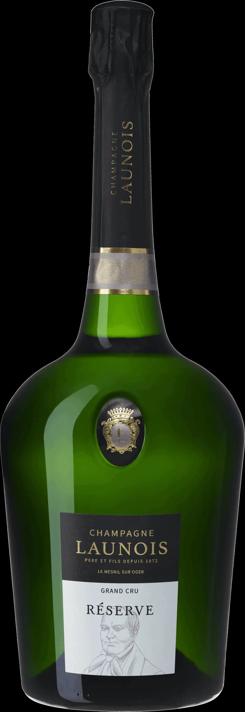 Flaska av mousserande vin från Launois