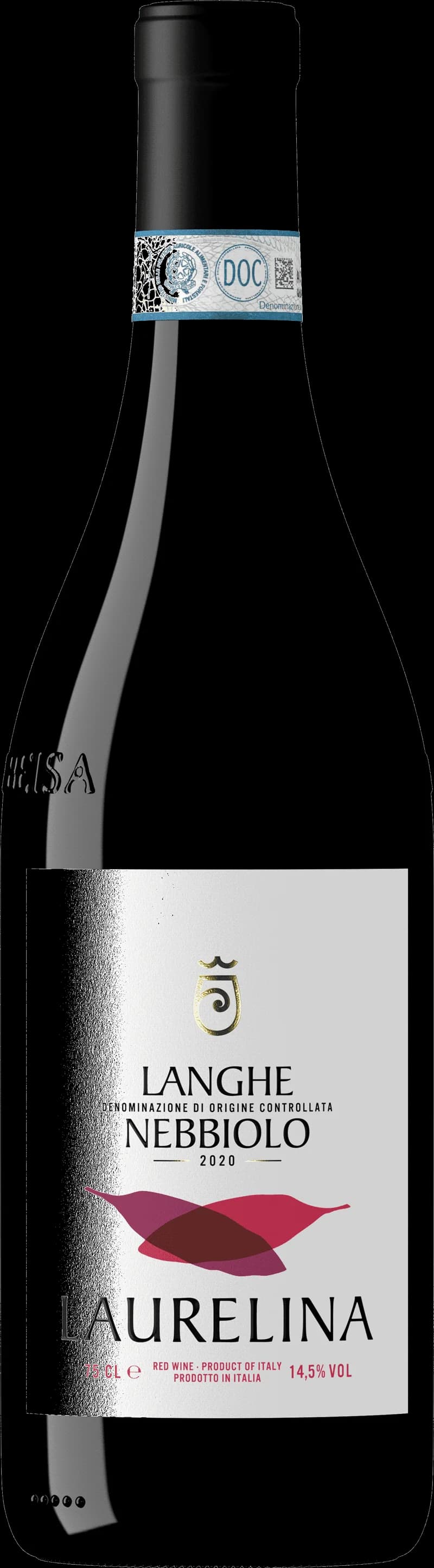 Ett glas Laurelina rött vin på ett bord.