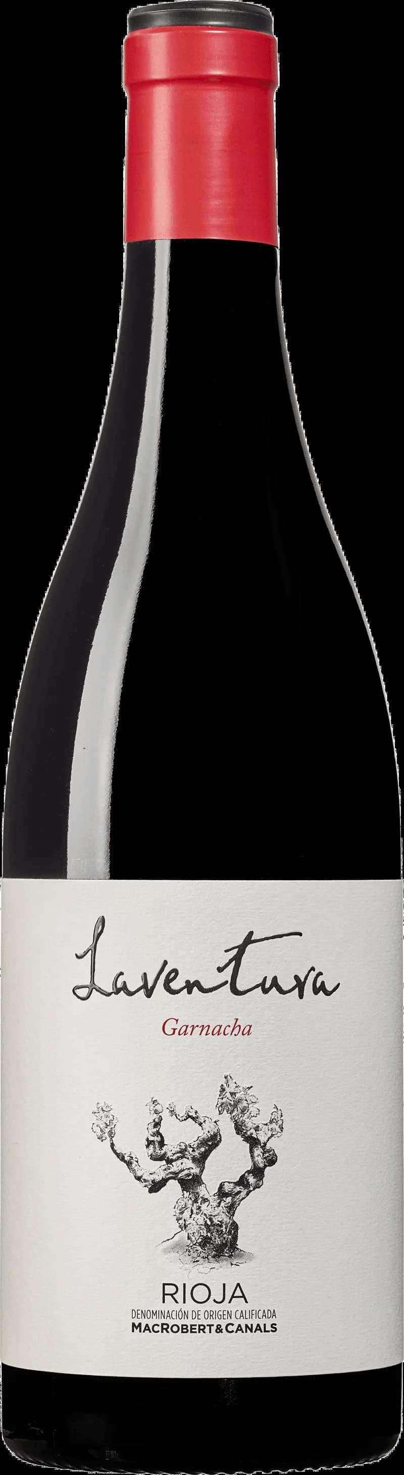 Flaska av La Ventura rött vin på en bordsservering.