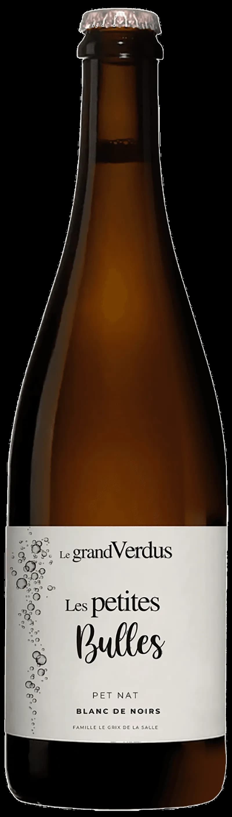 Flaska och glas med Le Grand Verdus mousserande vin.