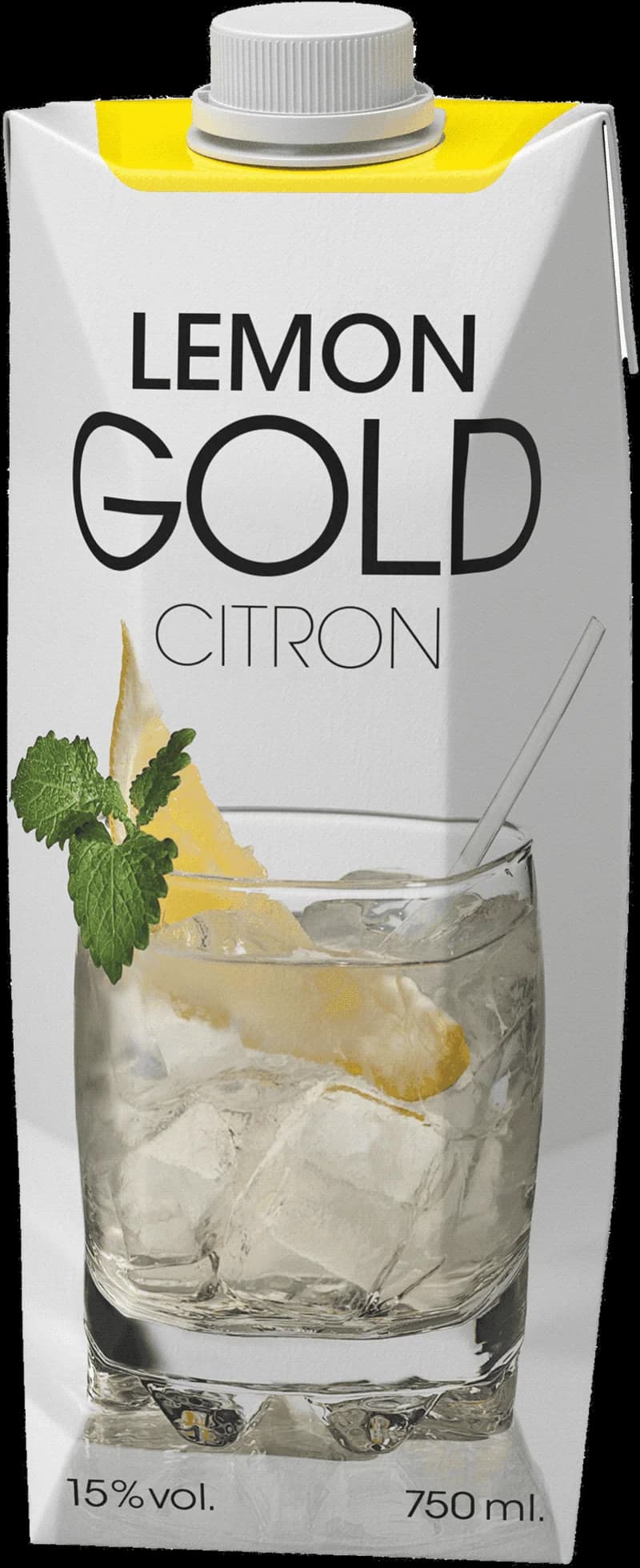 Lemon Gold smaksatt vin och fruktvin i en elegant flaska.