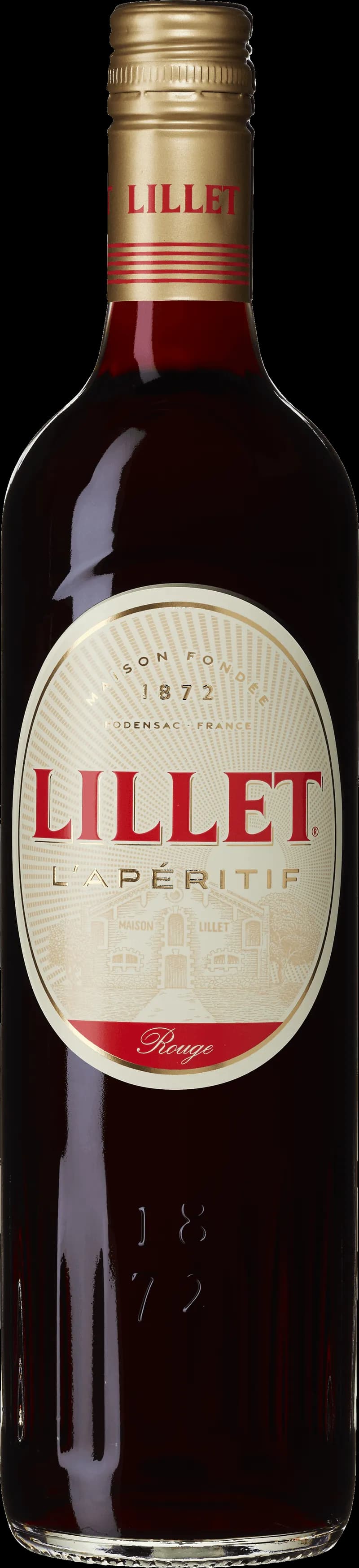 Flaskor och glas med Lillet aperitif, en fransk aromatiserad vin.