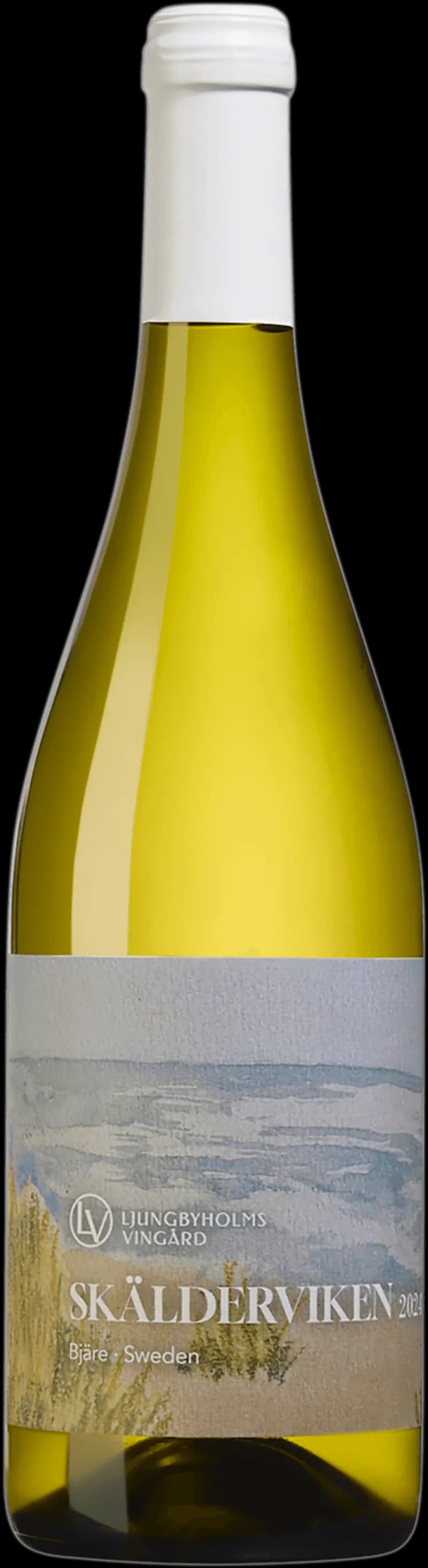 Flaska vitt vin från Ljungbyholms vingård