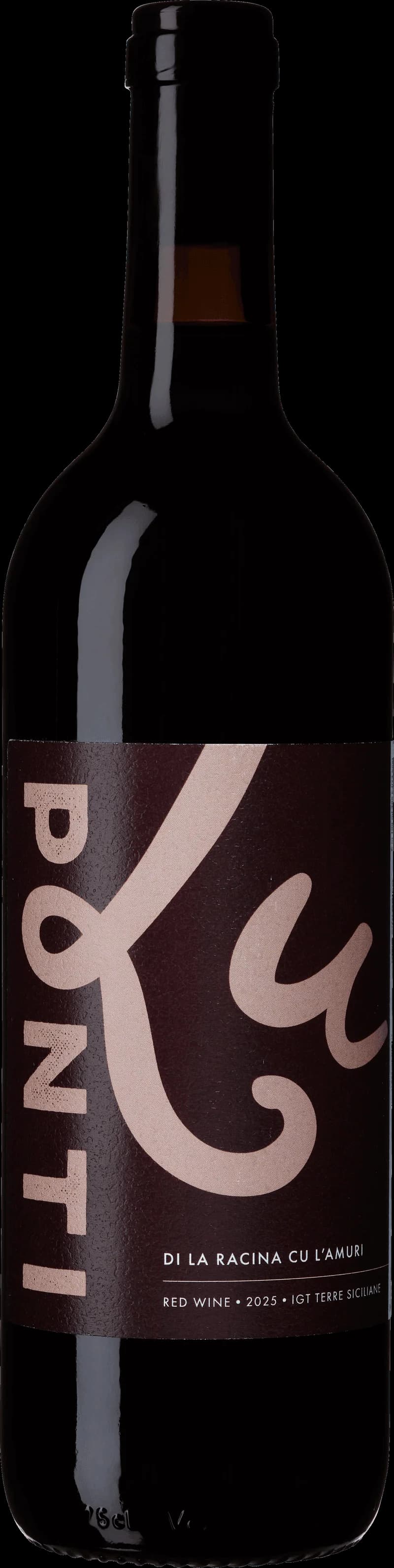 Flaska av rött vin från Lu Ponti