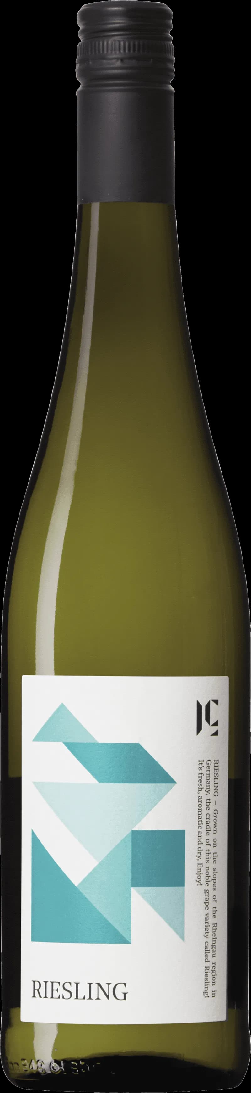 Flaska av Lunden vitt vin mot ljus bakgrund