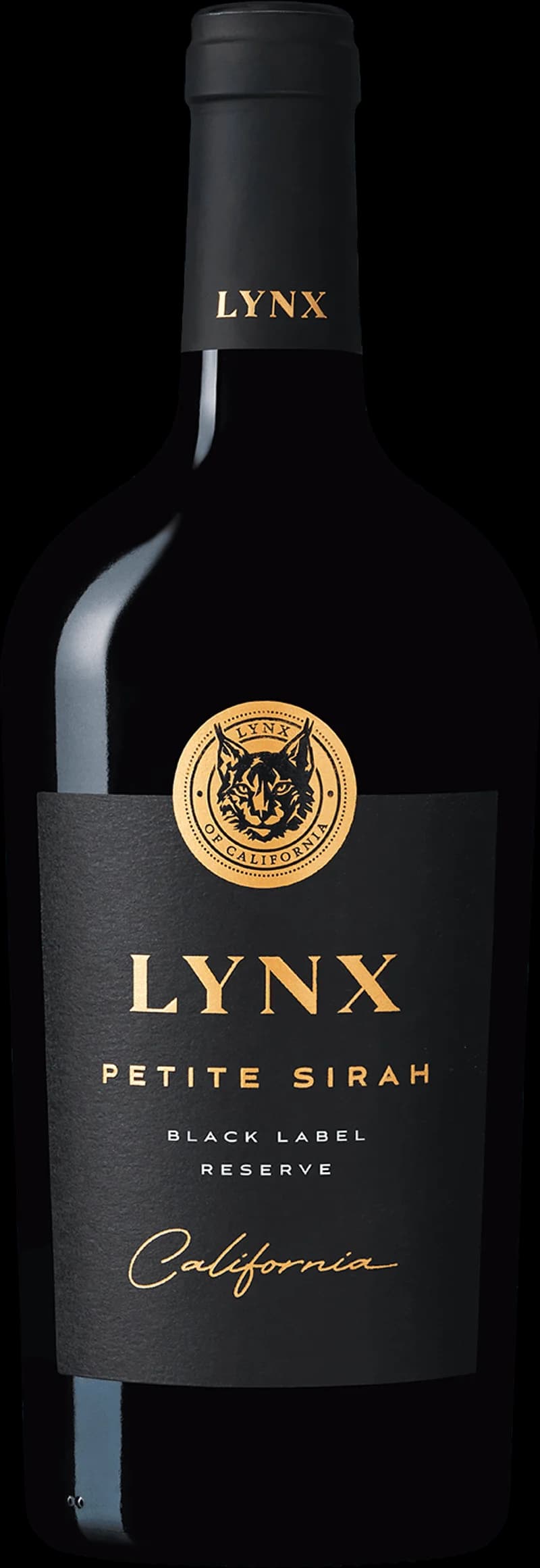 Flaska med Lynx rött vin på ett bord