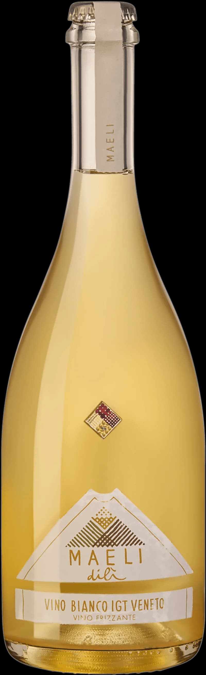 Flaska med vitt vin från Mäli