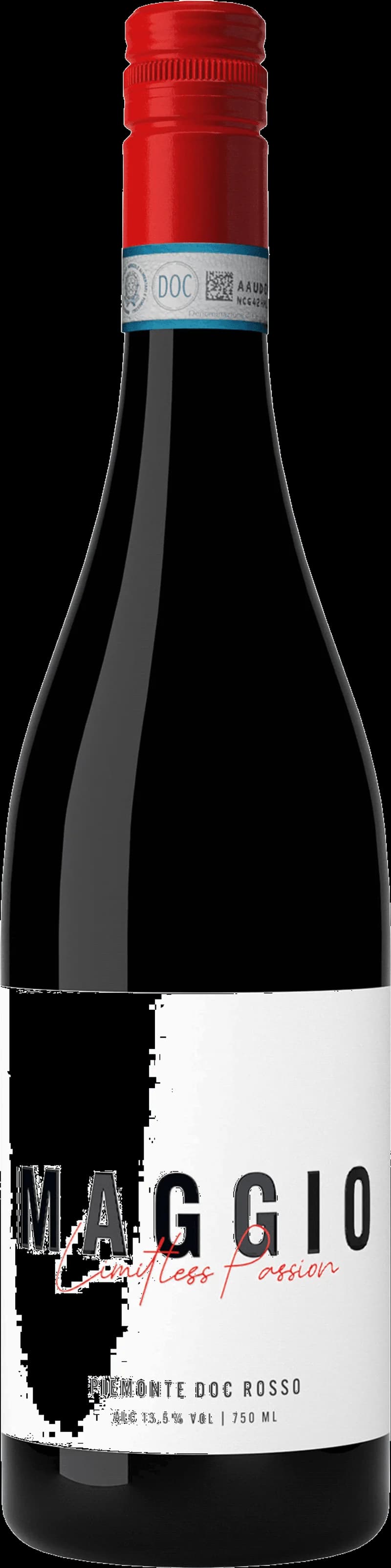Flaska med rött vin från Maggio