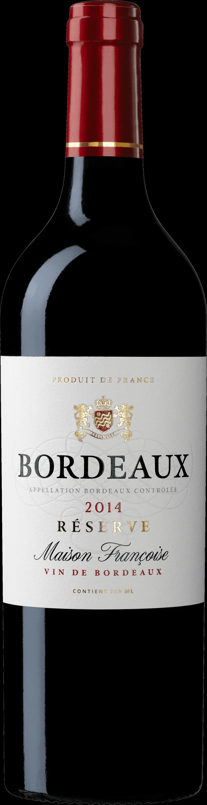Flaska med Maison Françoise Rott vin mot en neutral bakgrund.