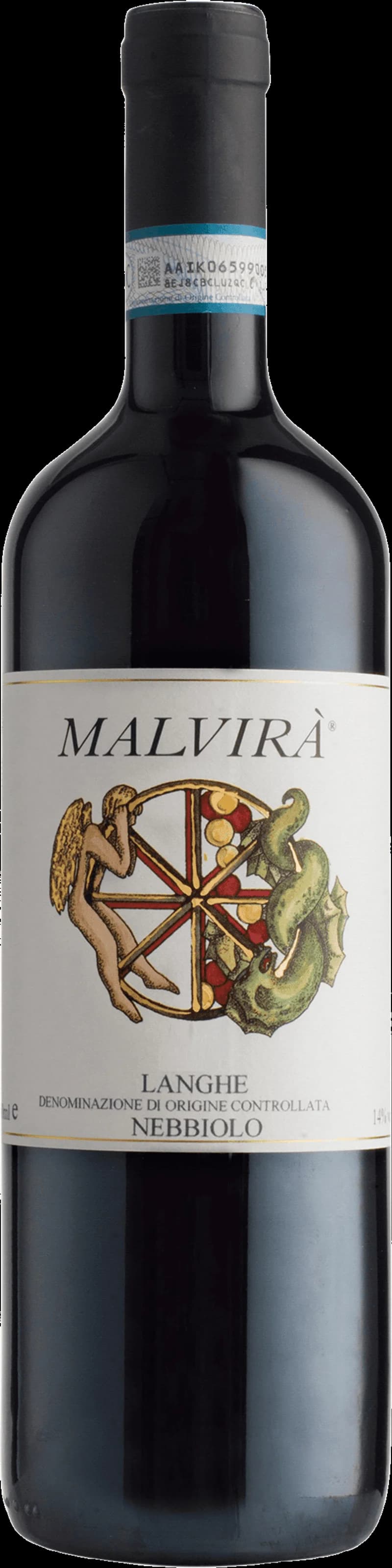 Flaska av rött vin från Malvir