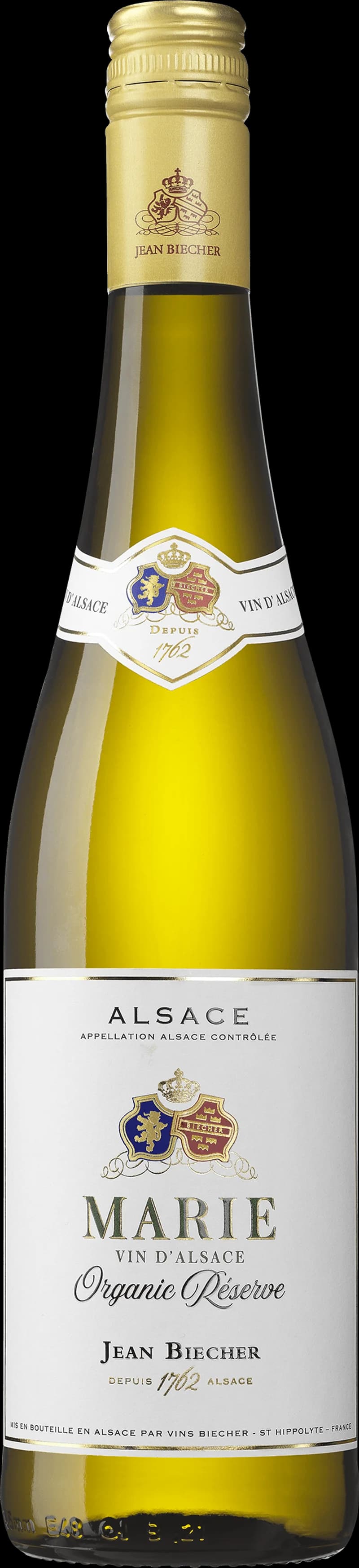 Flaska av vitt vin från Marie d'Alsace Biecher