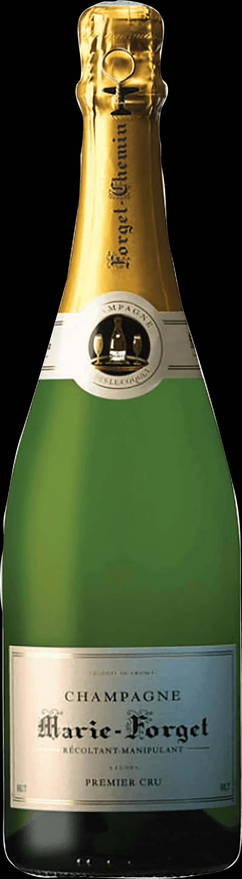 Marie Forget mousserande vin i champagneglas