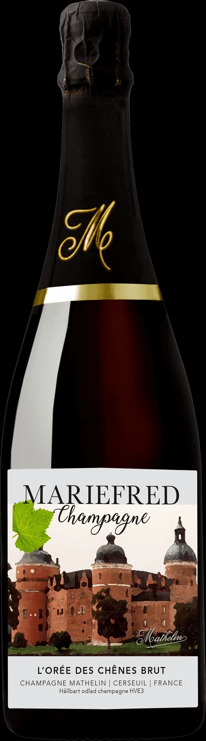 Flaska champagne och mousserande vin från Mariefred