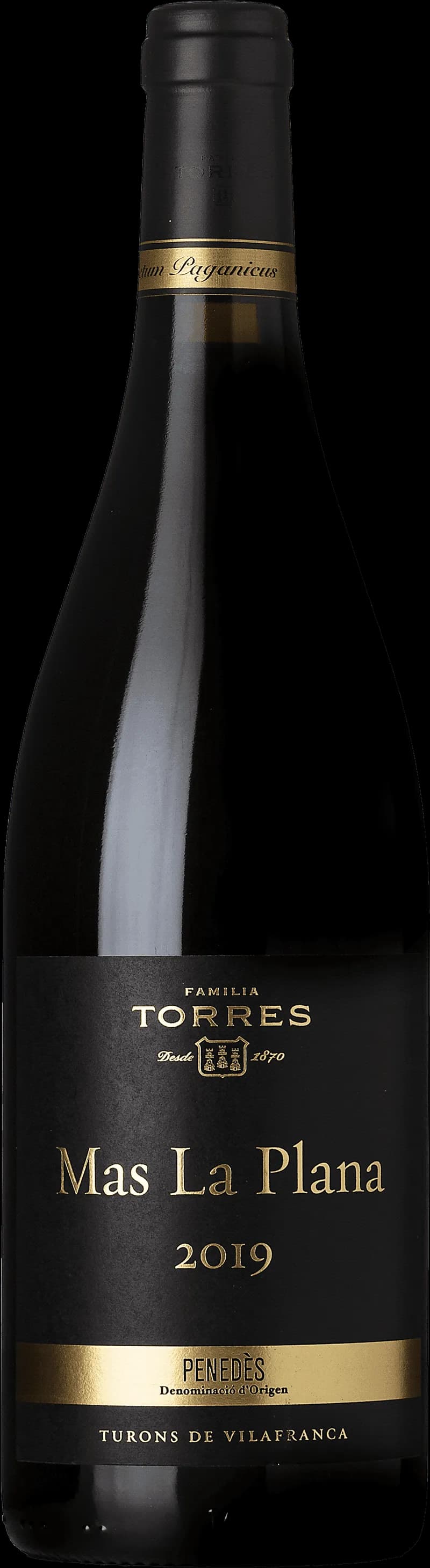 Flaska av rött vin Mas La Plana från Torres