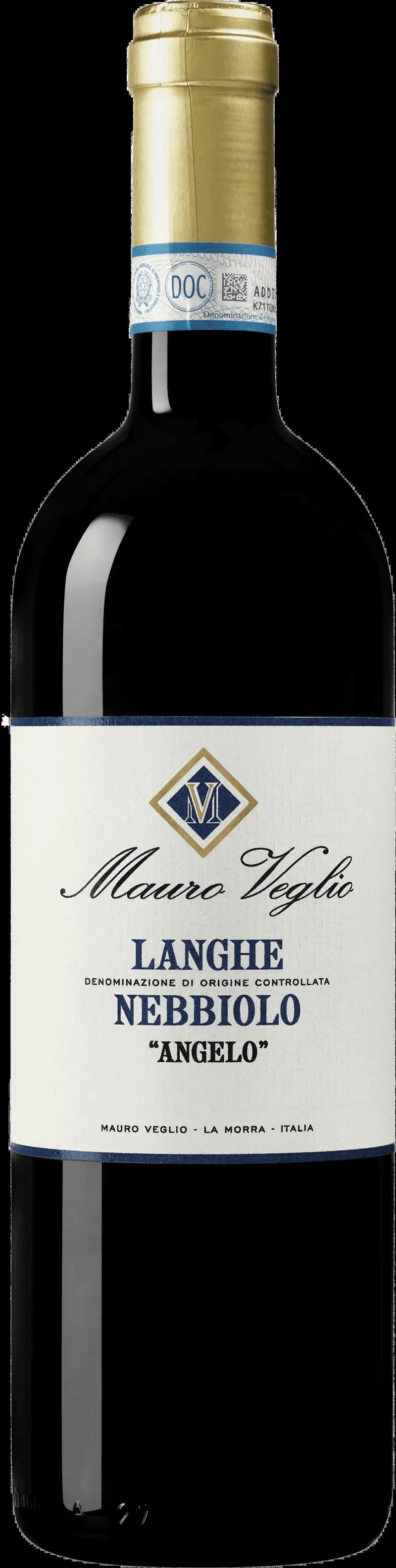 Flaska av rött vin från Mauro Veglio