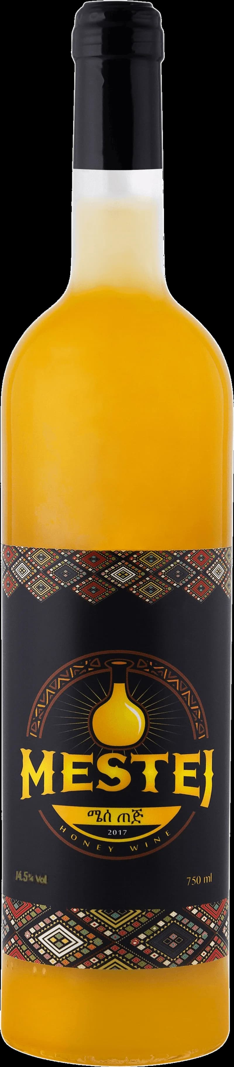 Flaskor med mestej smaksatt vin och fruktvin på en bricka.