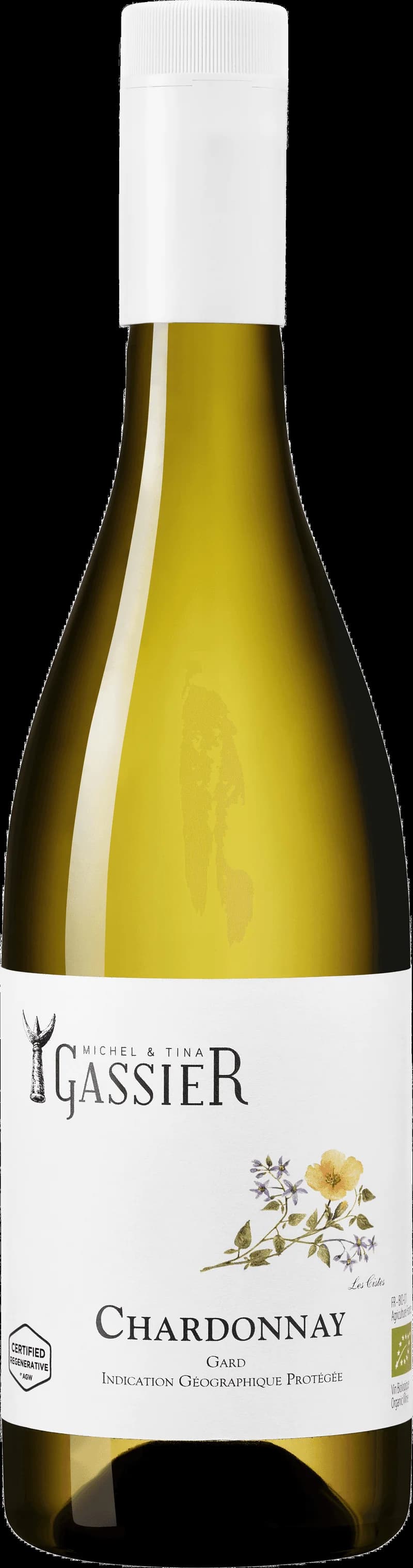 Flaska med vitt vin från Michel Tina Gassier