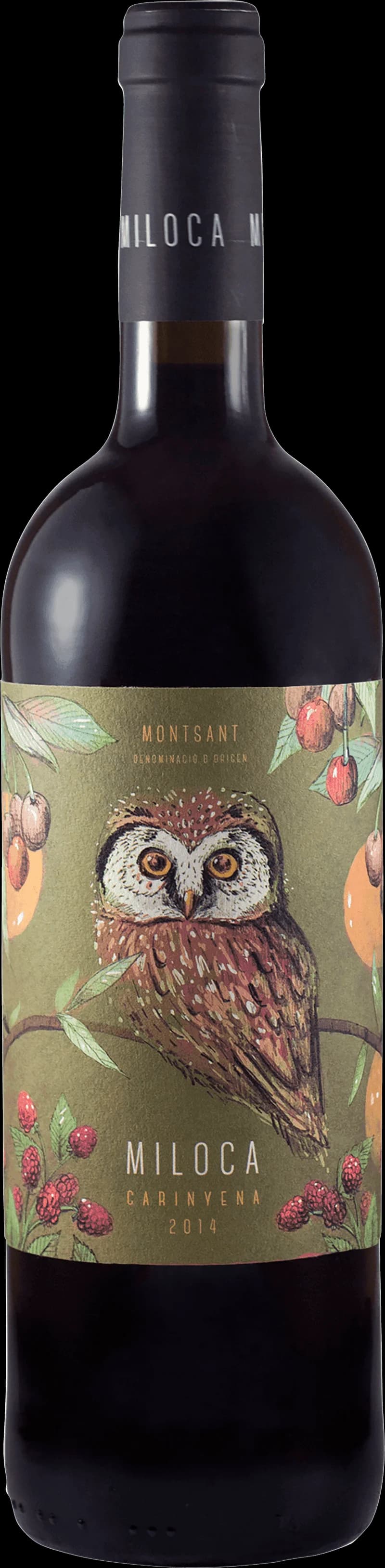 Flaska av rött vin från Miloca Cariñena